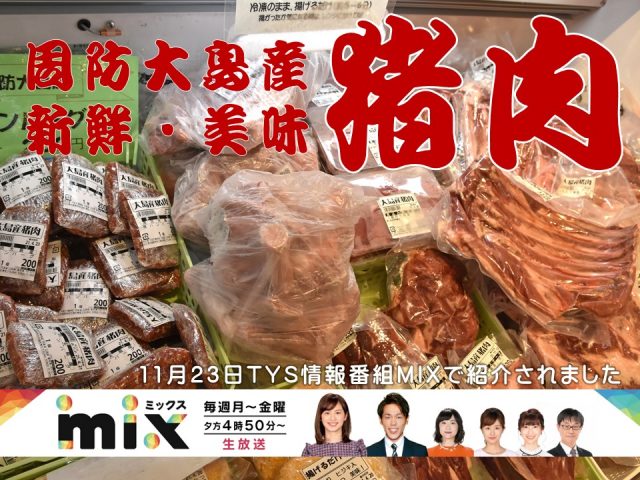 周防大島産猪肉大量入荷中！